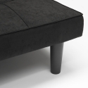 Canapé convertible 2 Places clic-clac en tissu design salon Giada Dark Caractéristiques