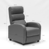 Fauteuil relax inclinable avec repose-pieds en similicuir Alice 