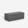 Banc de rangement en tissu pour chambre ou entrée Merak 