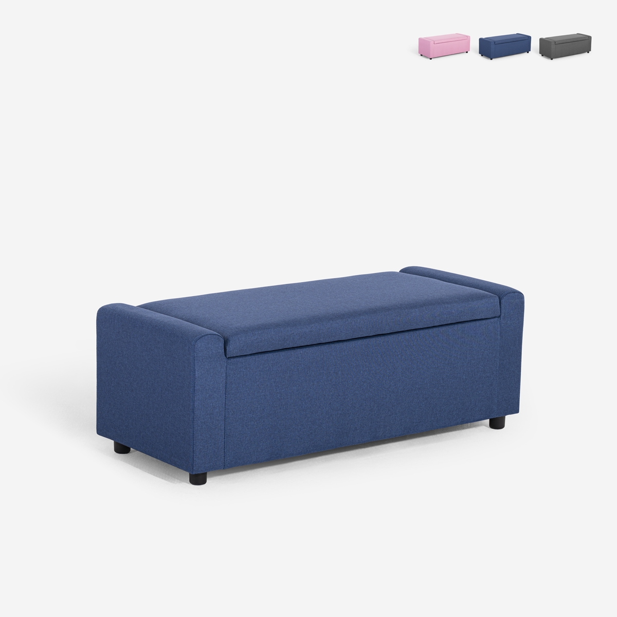Banc de rangement en tissu pour chambre ou entrée Merak