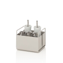 Organisateur de table en métal blanc pour cuisine et salle de bain Kyo Promotion