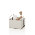 Organisateur de table en métal blanc pour cuisine et salle de bain Kyo Vente