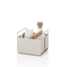 Organisateur de table en métal blanc pour cuisine et salle de bain Kyo Vente