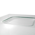 Table basse en verre courbé design moderne Compass Remises