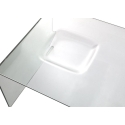 Table basse en verre courbé design moderne Compass Vente