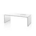 Table basse en verre courbé design moderne Compass Promotion