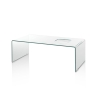 Table basse en verre courbé design moderne Compass Promotion