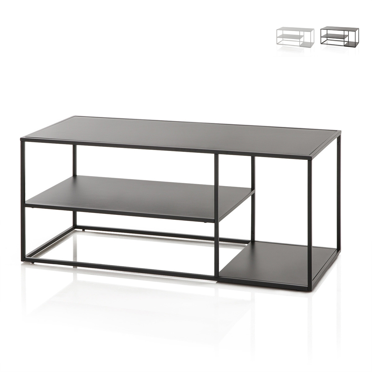 Table basse en métal design moderne 120x50cm Angie Promotion