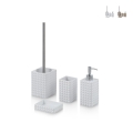 Ensemble d'accessoires de salle de bain design moderne en résine Dakar Promotion