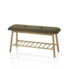 Banc à chaussures en bambou et tissu Flip pour entrée Réductions