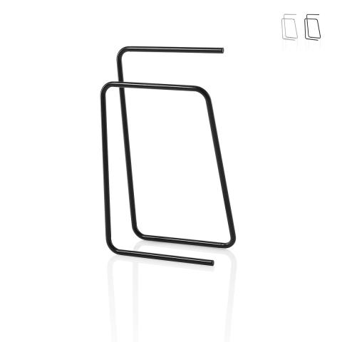 Porte-serviettes de salle de bain moderne sur pied en métal Duo Promotion