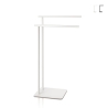 Porte-serviettes sur pied 2 barres en métal pour salle de bain Hiro Promotion