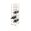 Casier à vin en métal satiné moderne pour 12 bouteilles Jin Offre