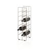 Casier à vin en métal satiné moderne pour 12 bouteilles Jin Offre