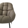 Fauteuil en similicuir rembourré design moderne Carla Remises