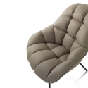 Fauteuil en similicuir rembourré design moderne Carla Réductions
