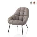 Fauteuil en similicuir rembourré design moderne Carla Promotion