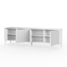 Buffet de cuisine moderne 4 portes avec pieds en métal Budapest CA Dimensions