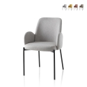2 chaises rembourrées modernes en tissu avec accoudoirs Antea pour cuisine Promotion
