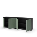 Buffet à 4 portes avec finition cannelée 238x50x83cm Budapest BF Dimensions