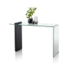 Console moderne d'entrée en bois et verre courbé 120x40x75cm Feng M Vente