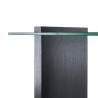 Console moderne d'entrée en bois et verre courbé 120x40x75cm Feng M Offre