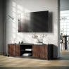 Meuble TV moderne avec portes frontales cannelées 150x50x45cm Budapest Vente