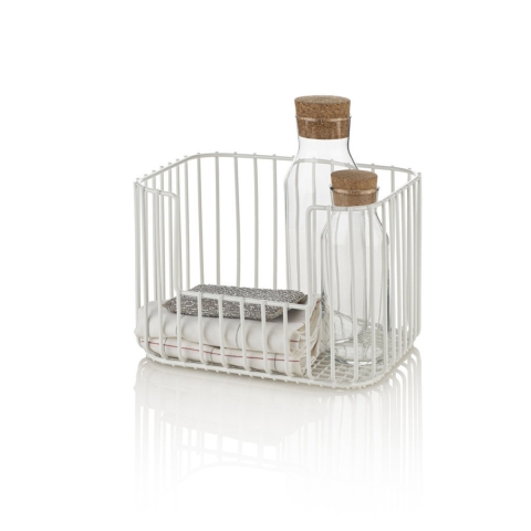 Organisateur empilable porte-objets blanc moderne Kinzo Promotion