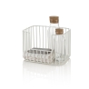 Organisateur empilable porte-objets blanc moderne Kinzo Promotion