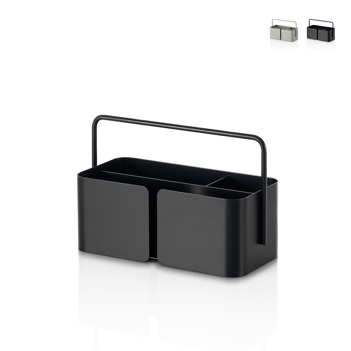 Boîte de rangement en métal à 3 compartiments avec poignée Kogi M