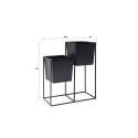 Support en métal noir pour 2 pots de plantes d'intérieur Huas Offre
