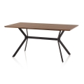 Table à manger moderne 160x90cm en bois et métal industriel Monaco Promotion
