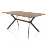 Table à manger moderne 160x90cm en bois et métal industriel Monaco Vente