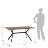 Table à manger moderne 160x90cm en bois et métal industriel Monaco Offre