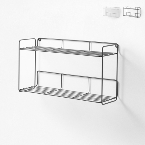 Étagère murale en métal avec 2 tablettes Nori Promotion