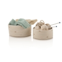Ensemble de 2 paniers de rangement en coton tressé Omar Remises