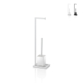 Porte-rouleaux et brosse WC sur pied au design moderne Ren Promotion