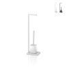 Porte-rouleaux et brosse WC sur pied au design moderne Ren Promotion