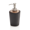 Set d'accessoires de salle de bain en céramique noir mat et bois de noyer Rodi Vente