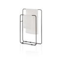 Porte-serviettes sur pied en métal noir design moderne Gumi Vente