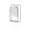 Porte-serviettes sur pied en métal noir design moderne Gumi Vente