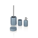 Ensemble d'accessoires de salle de bain 4 pièces en céramique mate bleu Skylar Promotion