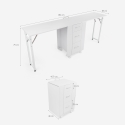 Table manucure peu encombrante Double plateau et Roues Dabol Prix
