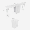 Table manucure peu encombrante Double plateau et Roues Dabol Prix