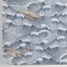 Papier peint motif mer pour salon chambre à coucher Vagues et Baleines Offre