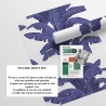 Papier peint floral pour chambre et salon Palmes Blanc et Bleu Choix
