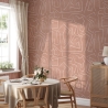 Papier peint adhésif design géométrique rose et blanc Graffiti Promotion