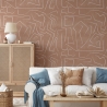 Papier peint adhésif design géométrique rose et blanc Graffiti Réductions