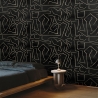 Papier peint moderne artistique design géométrique noir doré Graffiti Vente