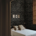 Papier peint moderne artistique design géométrique noir doré Graffiti Remises